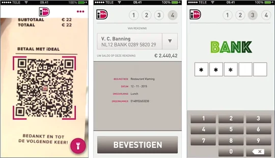 iDEAL's mobile payments app (Source: iDEAL)