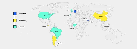 Created by 11:FS, based on Thomson Reuters' Cryptocurrency regulations by country
